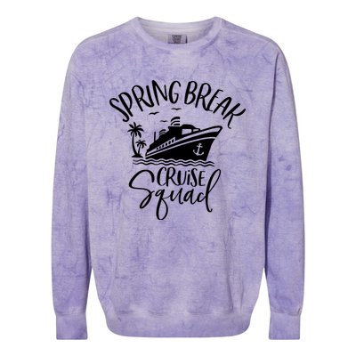 Spring Break Cruise Squad Cruising Matching Team Colorblast Crewneck Sweatshirt