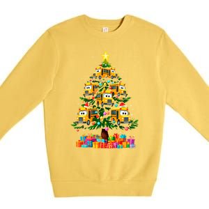 School Bus Christmas Tree Xmas Holidays School Bus Driver Gift Premium Crewneck Sweatshirt