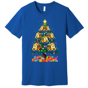 School Bus Christmas Tree Xmas Holidays School Bus Driver Gift Premium T-Shirt