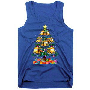 School Bus Christmas Tree Xmas Holidays School Bus Driver Gift Tank Top