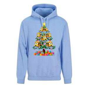 School Bus Christmas Tree Xmas Holidays School Bus Driver Gift Unisex Surf Hoodie