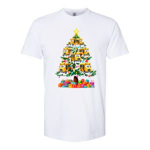 School Bus Christmas Tree Xmas Holidays School Bus Driver Gift Softstyle CVC T-Shirt