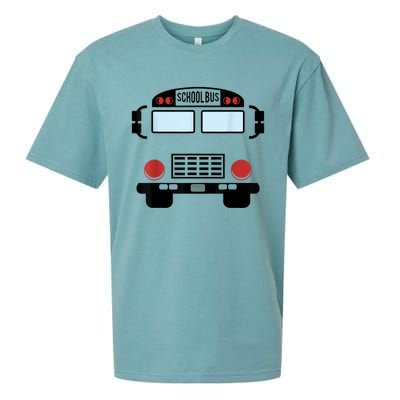 School Bus Costume Funny Yellow School Bus Driver Sueded Cloud Jersey T-Shirt