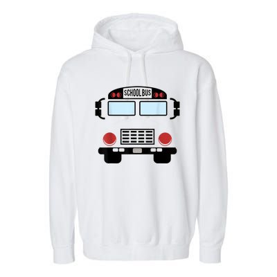 School Bus Costume Funny Yellow School Bus Driver Garment-Dyed Fleece Hoodie