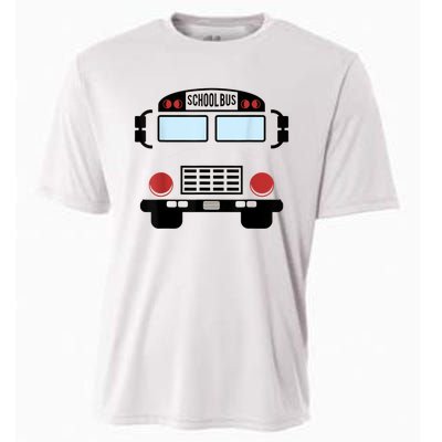 School Bus Costume Funny Yellow School Bus Driver Cooling Performance Crew T-Shirt