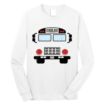 School Bus Costume Funny Yellow School Bus Driver Long Sleeve Shirt