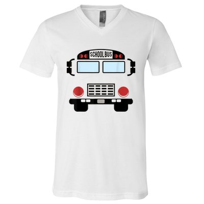 School Bus Costume Funny Yellow School Bus Driver V-Neck T-Shirt