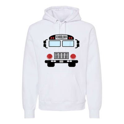 School Bus Costume Funny Yellow School Bus Driver Premium Hoodie