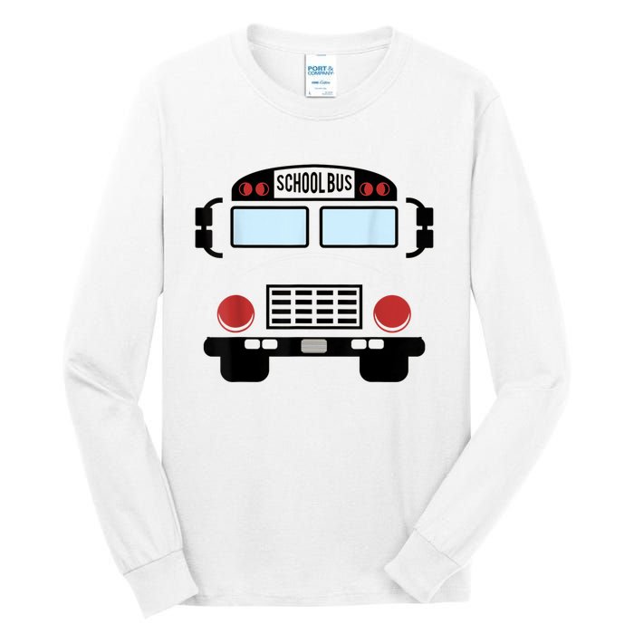 School Bus Costume Funny Yellow School Bus Driver Tall Long Sleeve T-Shirt