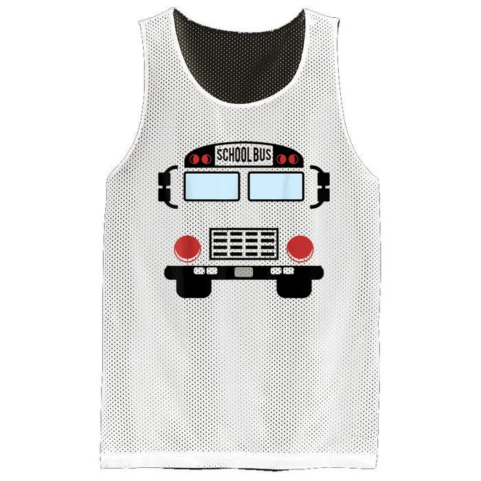 School Bus Costume Funny Yellow School Bus Driver Mesh Reversible Basketball Jersey Tank