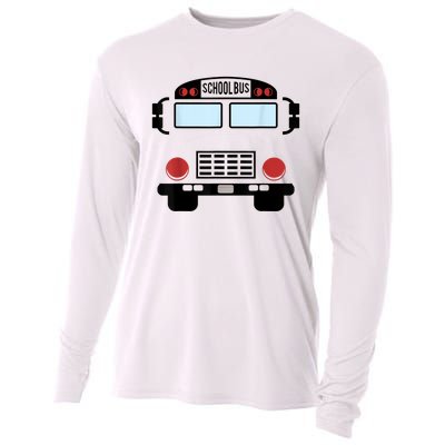 School Bus Costume Funny Yellow School Bus Driver Cooling Performance Long Sleeve Crew