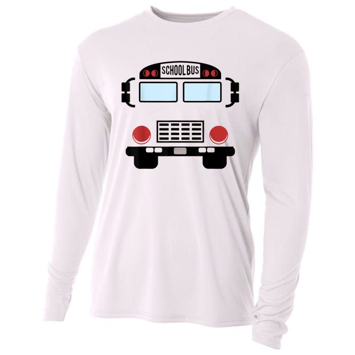 School Bus Costume Funny Yellow School Bus Driver Cooling Performance Long Sleeve Crew