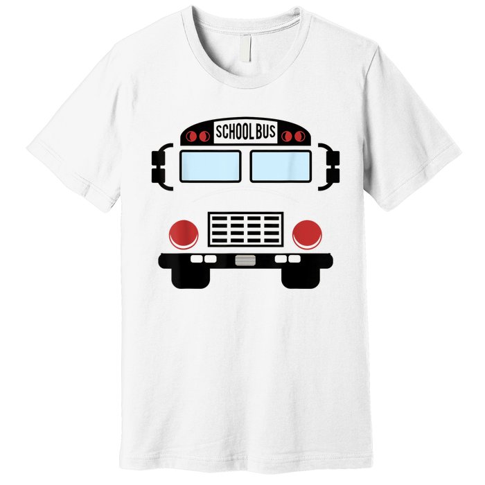 School Bus Costume Funny Yellow School Bus Driver Premium T-Shirt