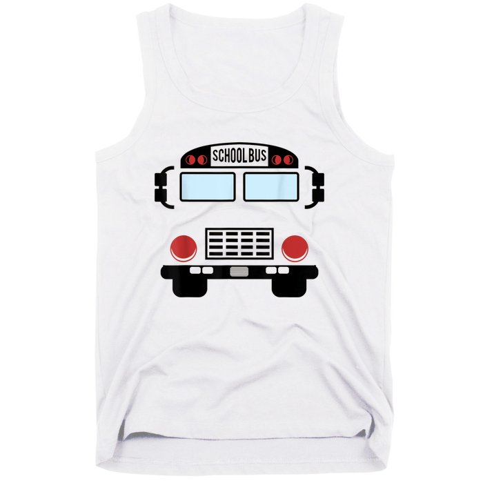 School Bus Costume Funny Yellow School Bus Driver Tank Top