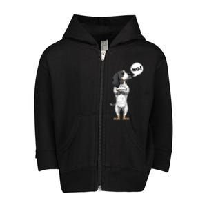 Stubborn Bluetick Coonhound Dog Toddler Zip Fleece Hoodie