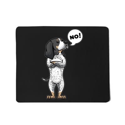 Stubborn Bluetick Coonhound Dog Mousepad