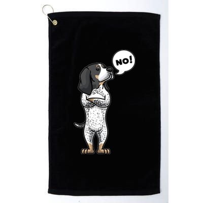 Stubborn Bluetick Coonhound Dog Platinum Collection Golf Towel