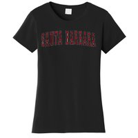 Santa Barbara California Souvenir Vacation College Style Red Women's T-Shirt