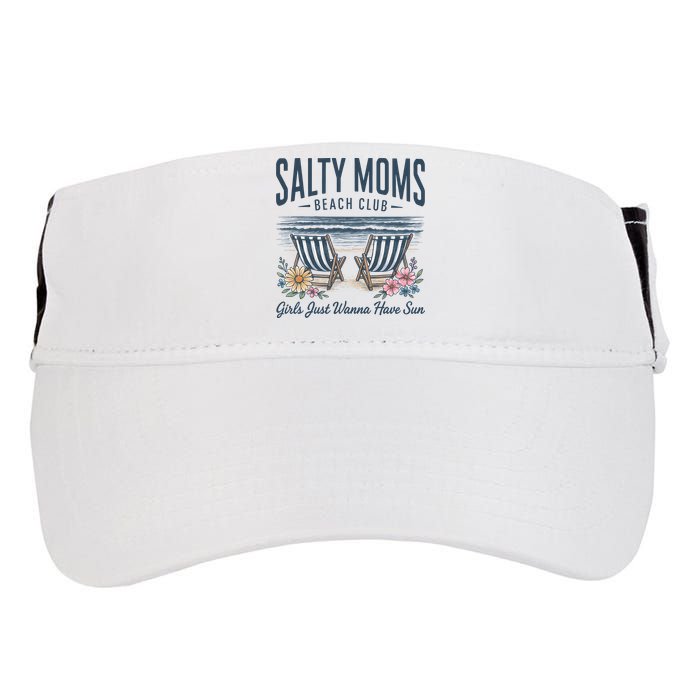 Salty Beach Club Girl Just Wanna Have Sun Matching Team Adult Drive Performance Visor