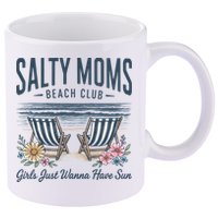 Salty Beach Club Girl Just Wanna Have Sun Matching Team 11oz C Handle Ceramic Mug