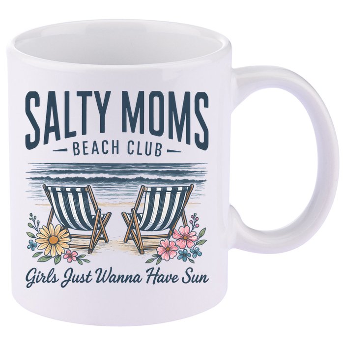 Salty Beach Club Girl Just Wanna Have Sun Matching Team 11oz C Handle Ceramic Mug