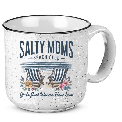 Salty Beach Club Girl Just Wanna Have Sun Matching Team 15oz Campfire Ceramic Mug