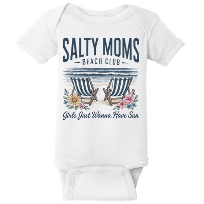 Salty Beach Club Girl Just Wanna Have Sun Matching Team Baby Bodysuit