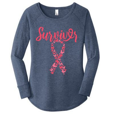 Support Breast Cancer Awarness Gift Women's Perfect Tri Tunic Long Sleeve Shirt