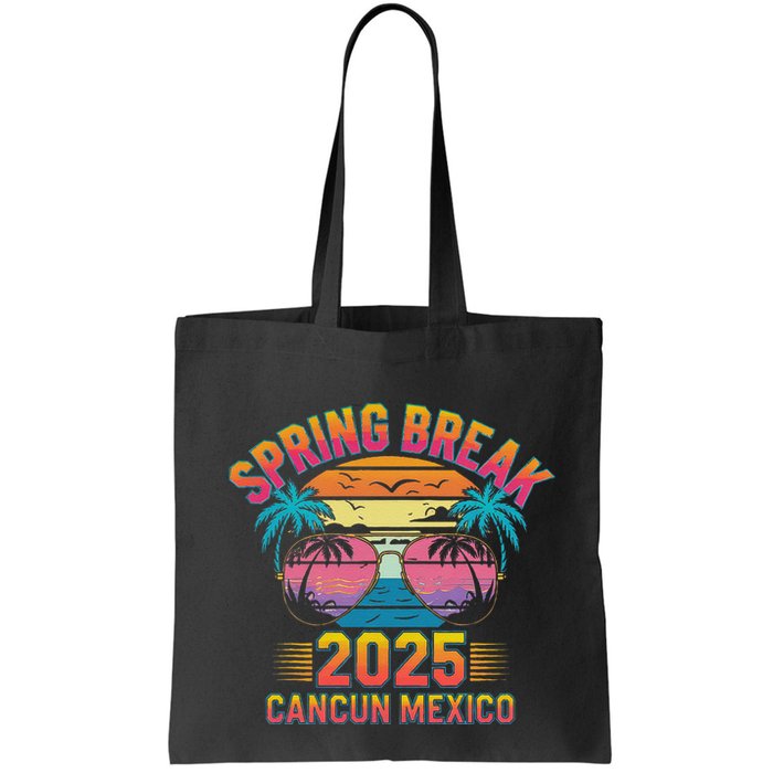 Spring Break Cancun Mexico 2025 Sunglasses Retro Beach Vacay .Png Bag