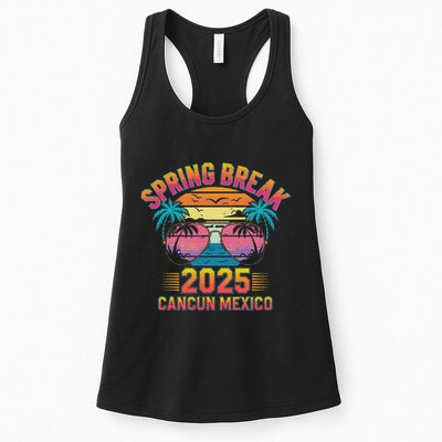 Spring Break Cancun Mexico 2025 Sunglasses Retro Beach Vacay .Png Womens Tank Top