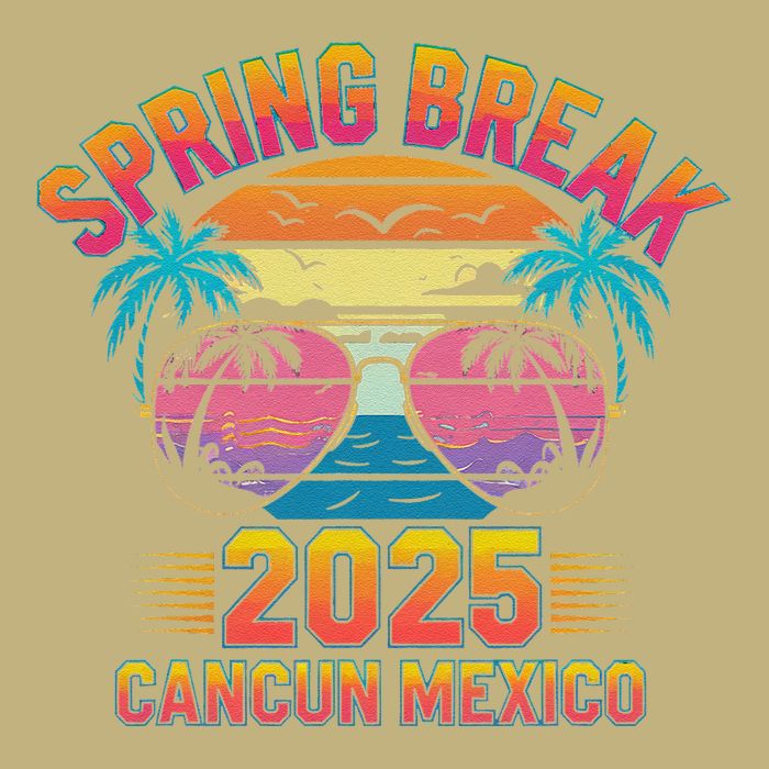 Spring Break Cancun Mexico 2025 Sunglasses Retro Beach Vacay .Png Cooling Performance Crew T-Shirt
