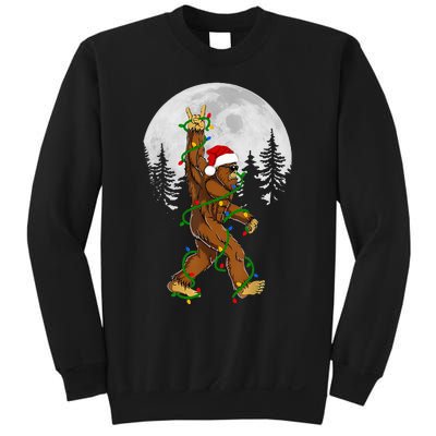 Santa Bigfoot Christmas Sasquatch Rock Roll Believe Pajamas  Sweatshirt