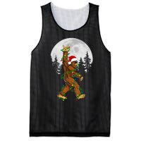 Santa Bigfoot Christmas Sasquatch Rock Roll Believe Pajamas  Mesh Reversible Basketball Jersey Tank