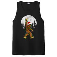 Santa Bigfoot Christmas Sasquatch Rock Roll Believe Pajamas  PosiCharge Competitor Tank