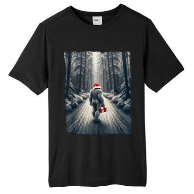 Santa Bigfoot Christmas Sasquatch Believe Tall Fusion ChromaSoft Performance T-Shirt