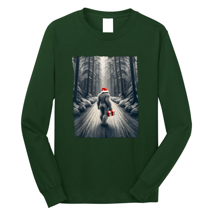 Santa Bigfoot Christmas Sasquatch Believe Long Sleeve Shirt