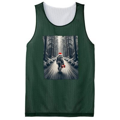 Santa Bigfoot Christmas Sasquatch Believe Mesh Reversible Basketball Jersey Tank