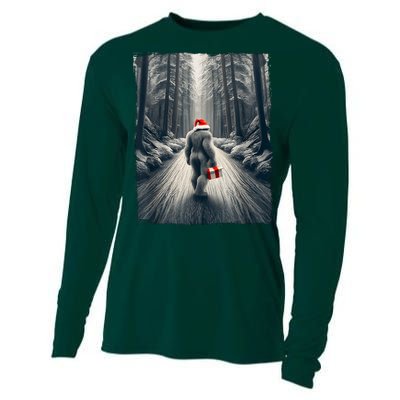 Santa Bigfoot Christmas Sasquatch Believe Cooling Performance Long Sleeve Crew