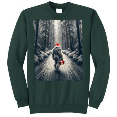 Santa Bigfoot Christmas Sasquatch Believe Tall Sweatshirt