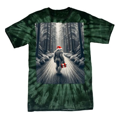 Santa Bigfoot Christmas Sasquatch Believe Tie-Dye T-Shirt