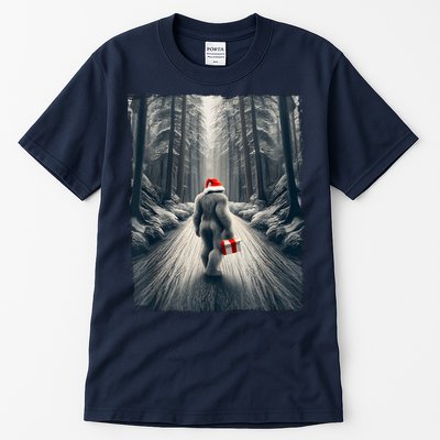 Santa Bigfoot Christmas Sasquatch Believe Tall T-Shirt