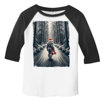 Santa Bigfoot Christmas Sasquatch Believe Toddler Fine Jersey T-Shirt