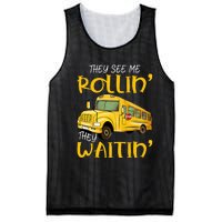 School Bus Driver They See Me Rollin They Waitin Mesh Reversible Basketball Jersey Tank