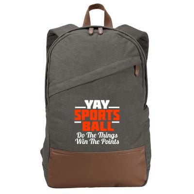 Sports Ball Do The Thing Cotton Canvas Backpack
