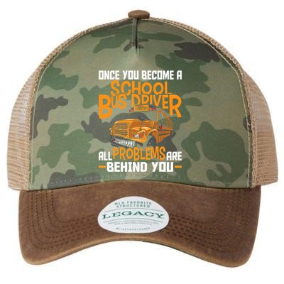 School Bus Driver All Problems Are Behind You Legacy Tie Dye Trucker Hat