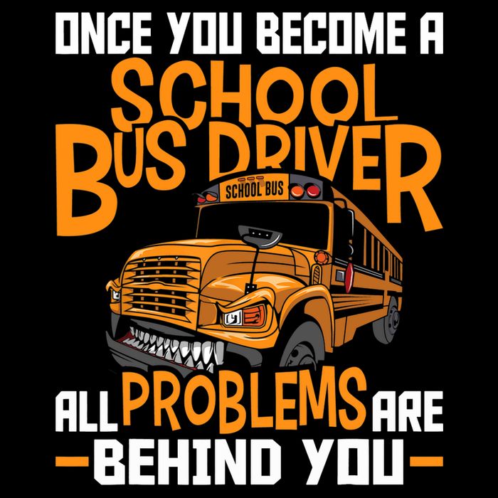 School Bus Driver All Problems Are Behind You Cropped Pullover Crew