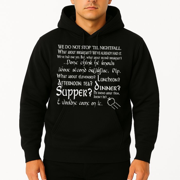 Second Breakfast Design On A Hoodie