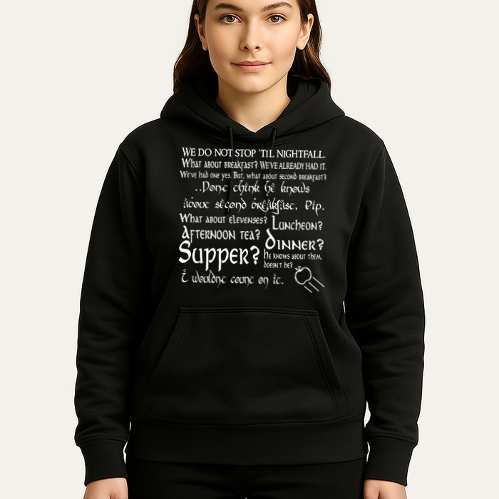 Second Breakfast Design On A Hoodie