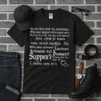 Second Breakfast Design On A Tall T-Shirt