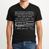 Second Breakfast Design On A V-Neck T-Shirt